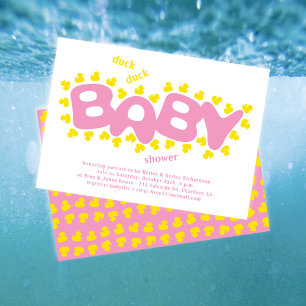 Rubber Ducks Duck Duck Baby Shower Invitation