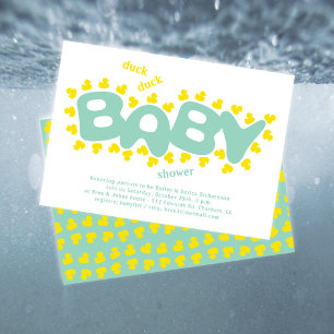 Rubber Ducks Duck Duck Baby Shower Invitation