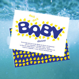 Rubber Ducks Duck Duck Baby Shower Invitation