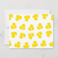 Rubber Ducks in a Row Flat Thank You Card