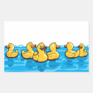 Rubber Ducks in the bath Rectangular Sticker