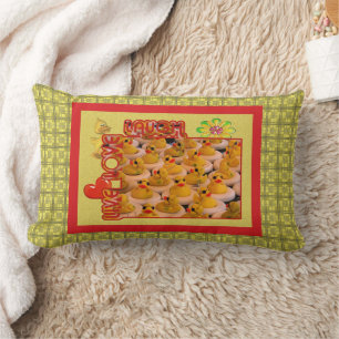 Rubber Ducks Inspirational  Lumbar Cushion