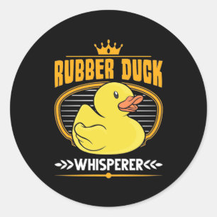 Rubber Ducks Whisperer Classic Round Sticker