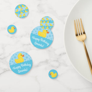 Rubber Ducky 1st Birthday Party Kids Baby Confetti