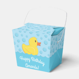 Rubber Ducky 1st Birthday Party Kids Baby Favour Box