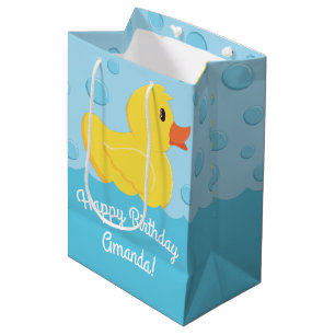 Rubber Ducky 1st Birthday Party Kids Baby Medium Gift Bag