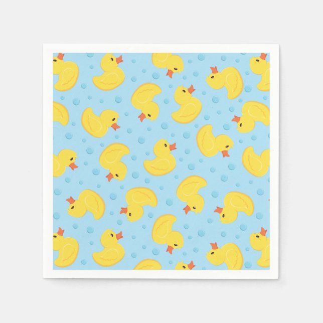 Rubber Ducky 1st Birthday Party Kids Baby Napkin (Front)