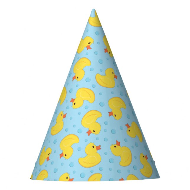 Rubber Ducky 1st Birthday Party Kids Baby Party Hat (Front)