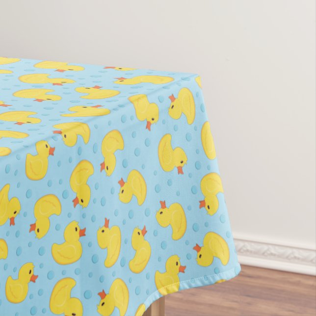 Rubber Ducky 1st Birthday Party Kids Baby Tablecloth (In Situ)
