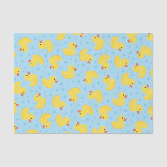 Rubber Ducky 1st Birthday Party Kids Baby Tissue Paper (Front)