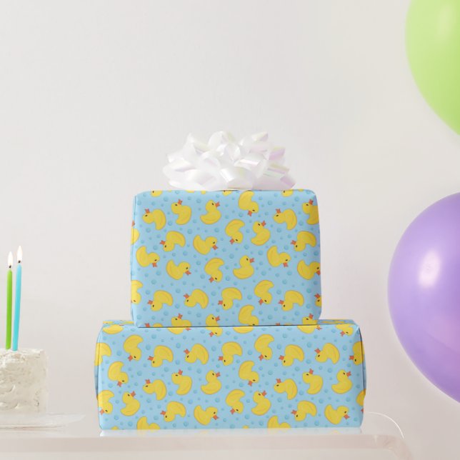 Rubber Ducky 1st Birthday Party Kids Baby Wrapping Paper (Party Gifts)