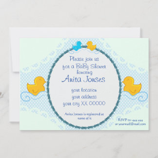 rubber ducky baby shower card