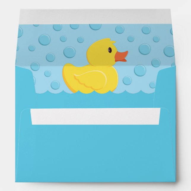 Rubber Ducky Baby Shower Envelope (Back (Bottom))