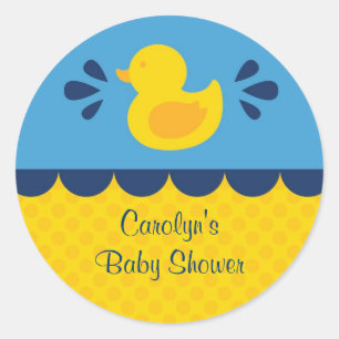 Rubber Ducky Baby Shower Favour Sticker