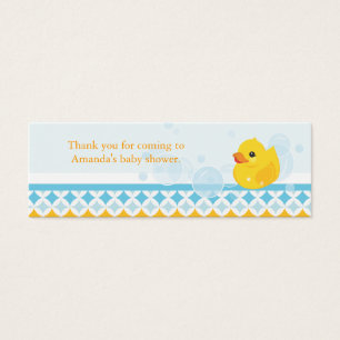 Rubber Ducky Baby Shower Favour Tag