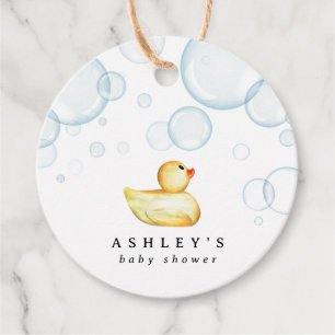 Rubber Ducky Baby Shower Favour Tags