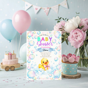 Rubber Ducky Baby Shower Invitation