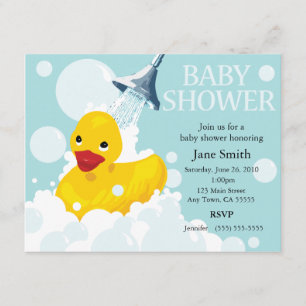 Rubber Ducky Baby Shower Invite
