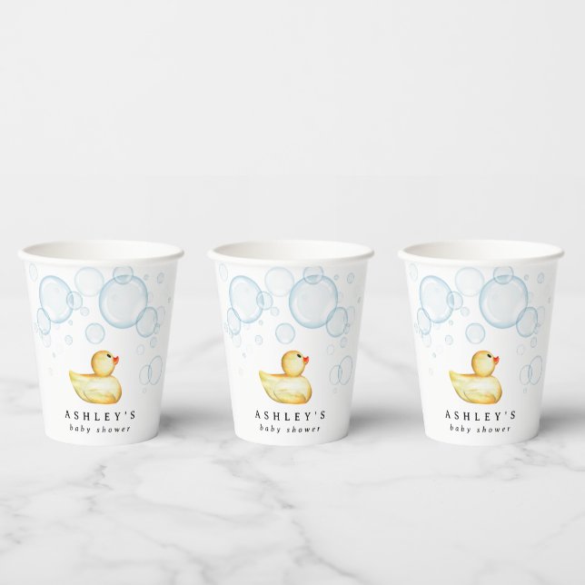 Rubber Ducky Baby Shower Paper Cups (Multi)