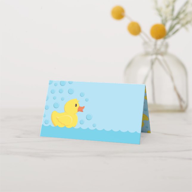 Rubber Ducky Baby Shower Place Card (Front)