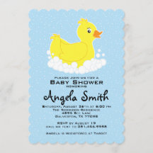 Rubber Ducky Baby Shower Scalloped