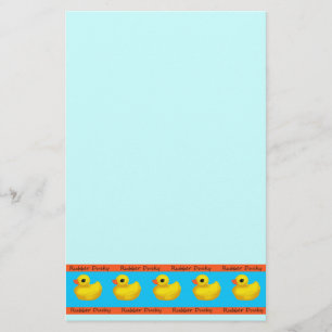 Rubber Ducky Band Stationary Sheets Stationery