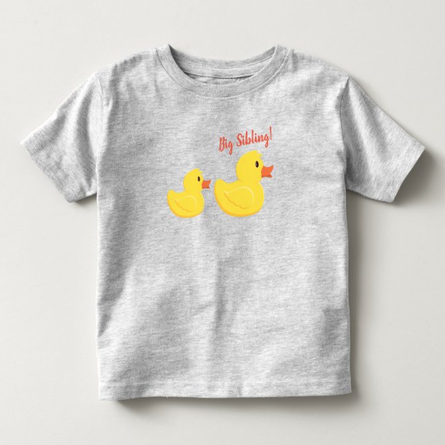 Rubber Ducky Big Sibling Baby Bodysuit (Front)