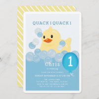 Rubber Ducky Blue Boy 1st Birthday
