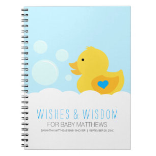 Rubber Ducky Boy Baby Shower Guest Book