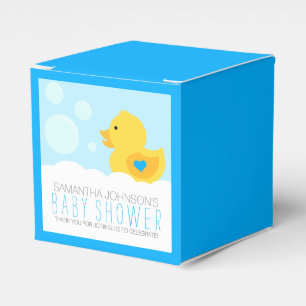 Rubber Ducky Bubble Bath Boy Baby Shower Favour Box