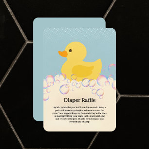 Rubber Ducky Bubbles Baby Shower Enclosure Card