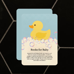 Rubber Ducky Bubbles Baby Shower Enclosure Card