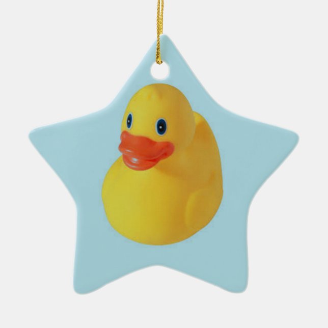 Rubber Ducky Ceramic Tree Decoration (Front)