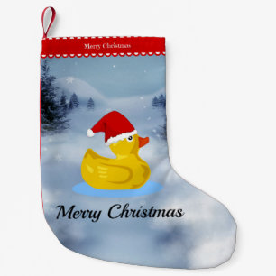 Rubber Ducky Christmas Greetings Small Christmas Stocking