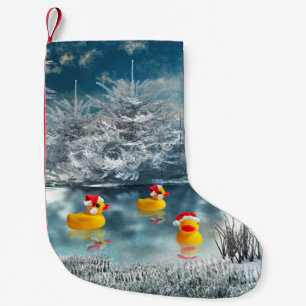 Rubber ducky Christmas Small Christmas Stocking