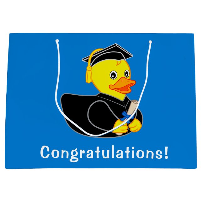Rubber Ducky Congratulations Graduation Large Gift Bag (Front)