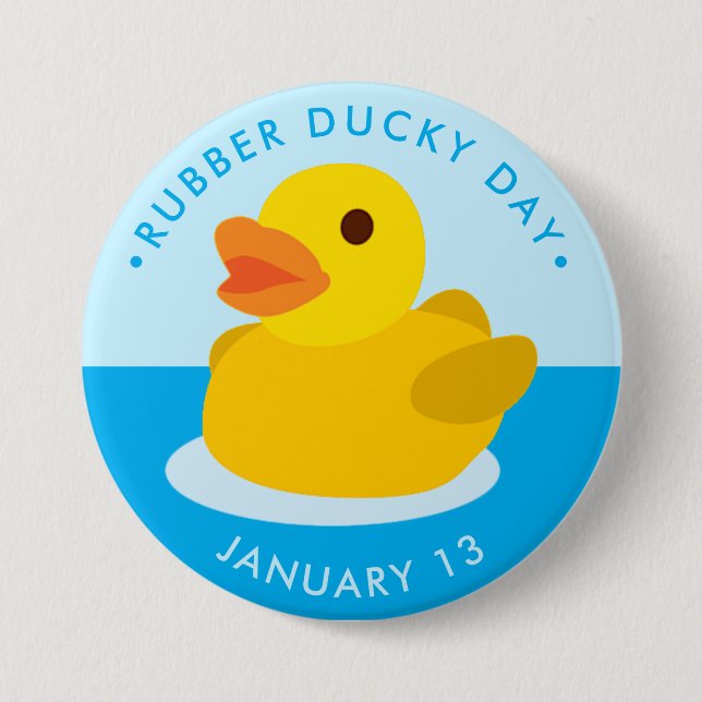 Rubber Ducky Day 7.5 Cm Round Badge (Front)