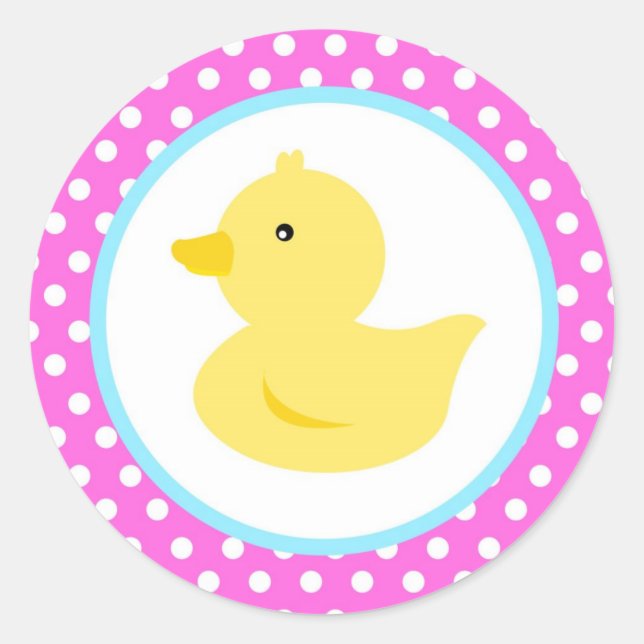 Rubber Ducky Duck Favour Stickers (Front)