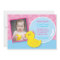 Rubber Ducky Duck Girl Photo Birthday Invitations
