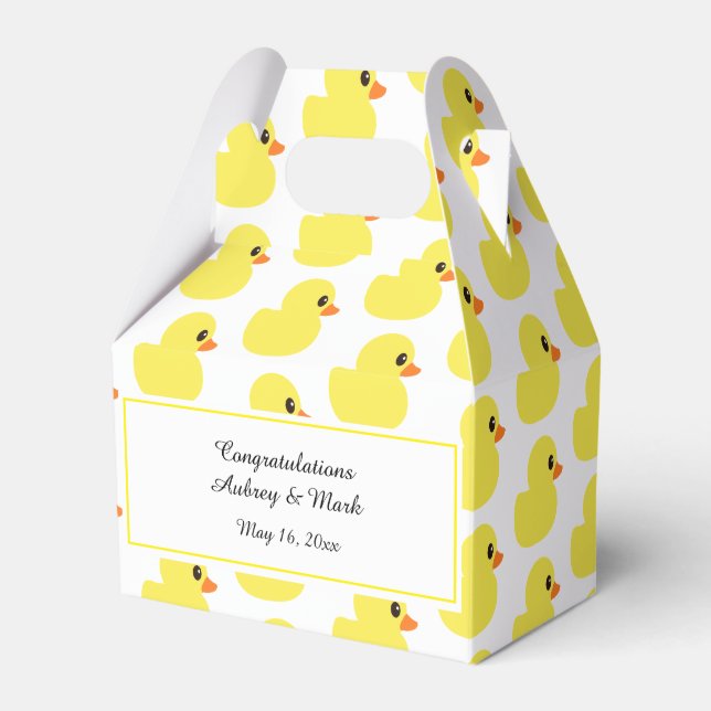 "Rubber Ducky" Gable Favour Box (Front Side)