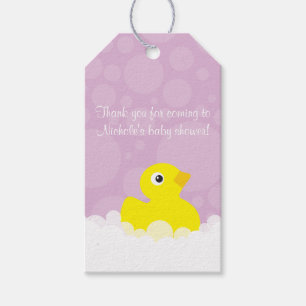 Rubber Ducky Gift Tag - Lilac