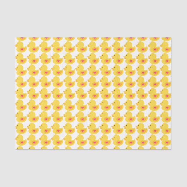Rubber Ducky Girl Baby Shower Tissue Paper (Front)