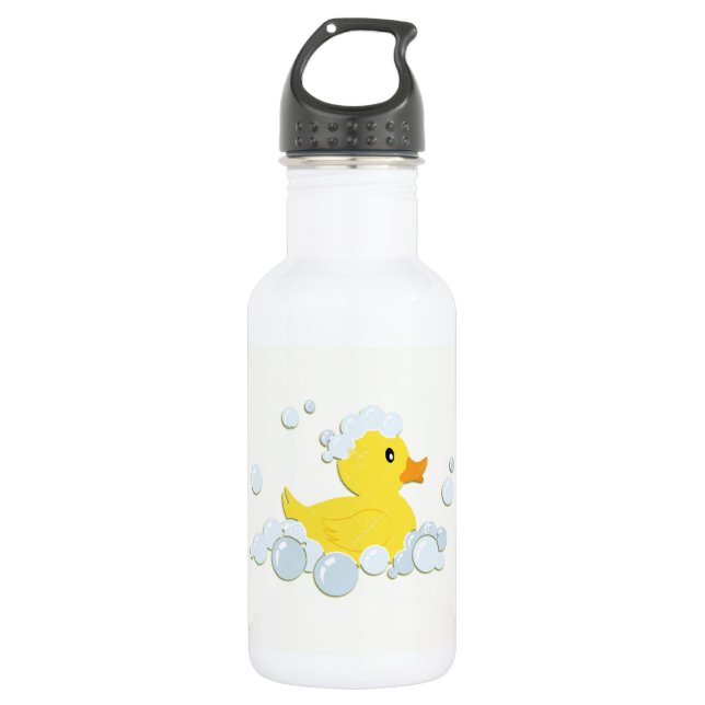 Rubber Ducky in Bubbles 532 Ml Water Bottle (Front)