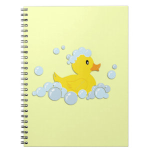 Rubber Ducky in Bubbles Notebook