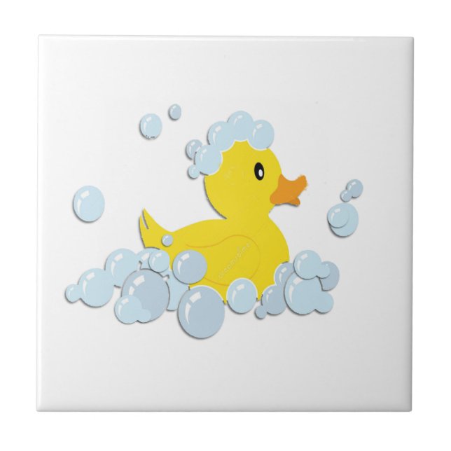 Rubber Ducky in Bubbles Tile (Front)