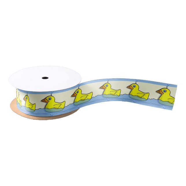 Rubber Ducky in the tub Ribbon Satin Ribbon (Spool)