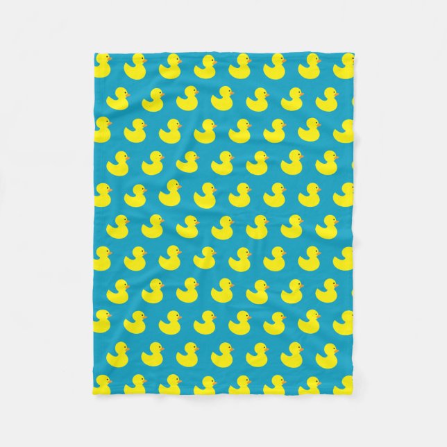 Rubber Ducky Pattern Fleece Blanket (Front)