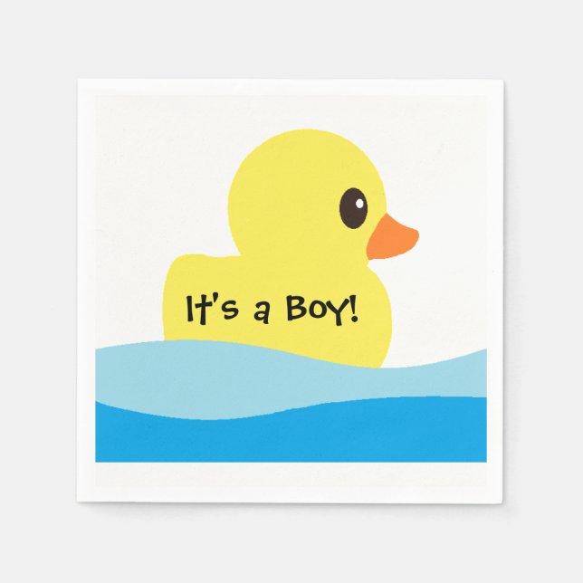 "Rubber Ducky" Personalised Paper Napkins (Front)