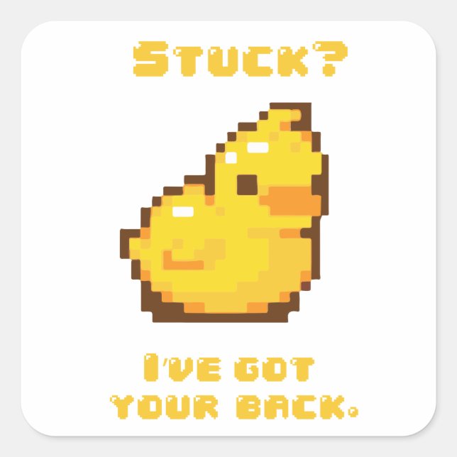 Rubber Ducky Programming Square Sticker (Front)
