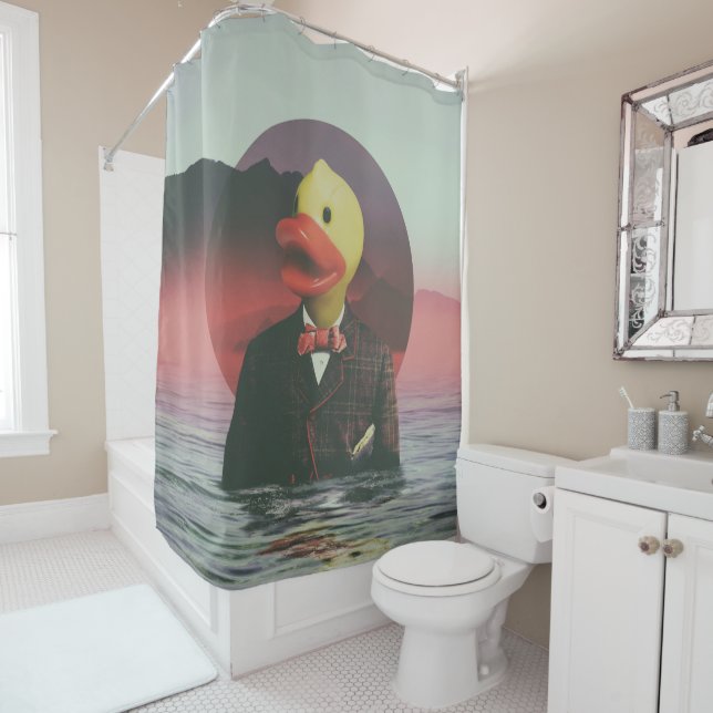 Rubber Ducky Shower Curtain (In Situ)
